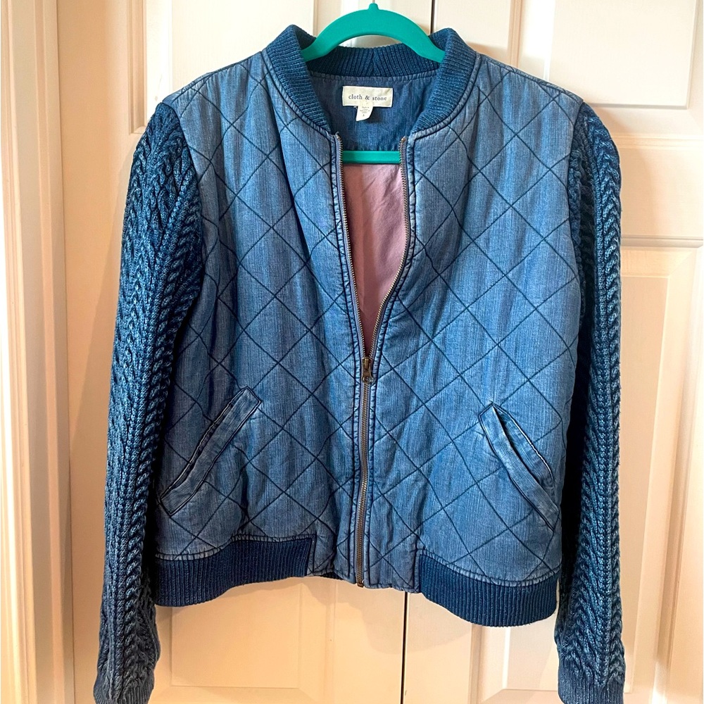 Denim bomber jacket